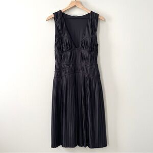 La Perla Pleated Nightdress V-Neck Black Size US 10